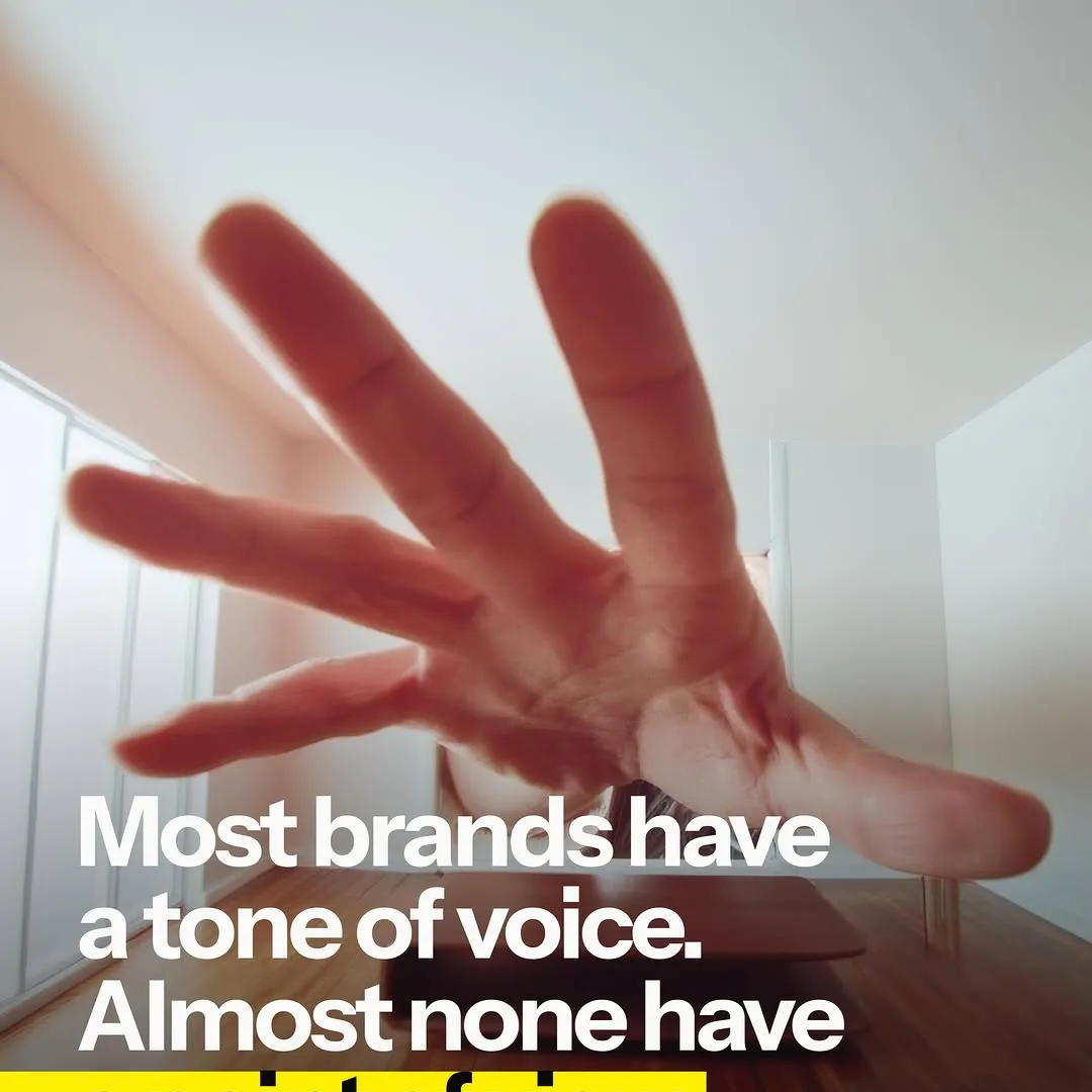 Most brands have a tone of voice. Almost none have a point of view.
Tone is how you sound. Friendly. Bold. Modern. The same six adjectives your competitors pic