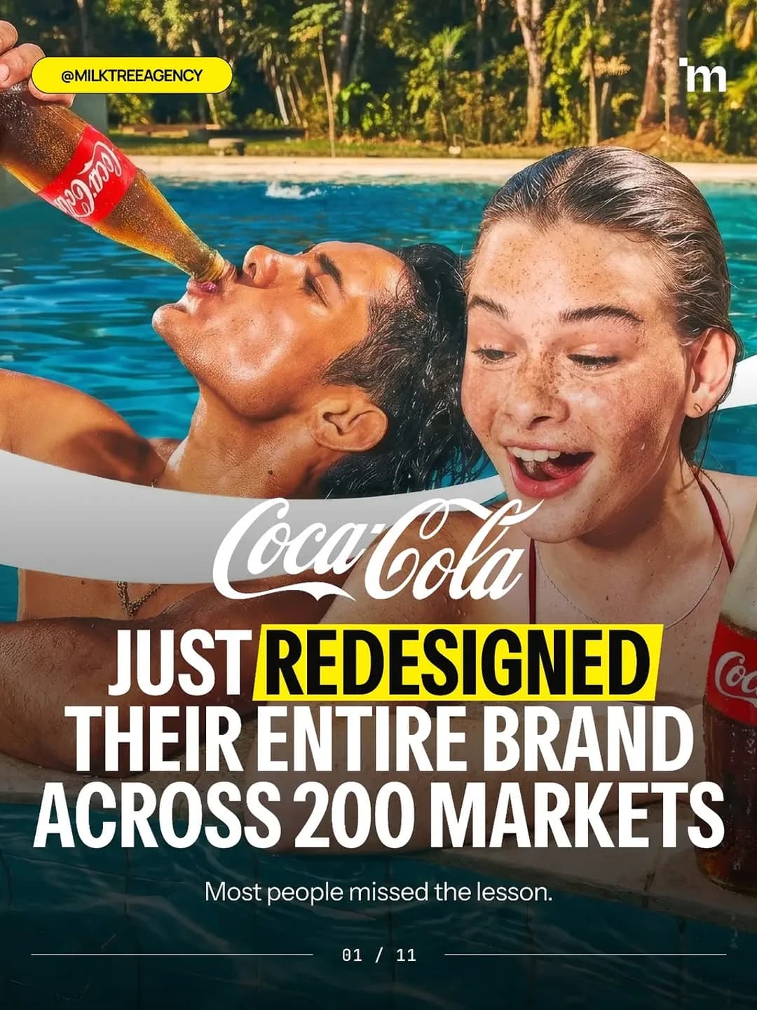 Coca-Cola just redesigned their brand across 200 markets. And their brief was five words: make Coca-Cola more Coca-Cola.
No new logo. No pivot to minimalism. N