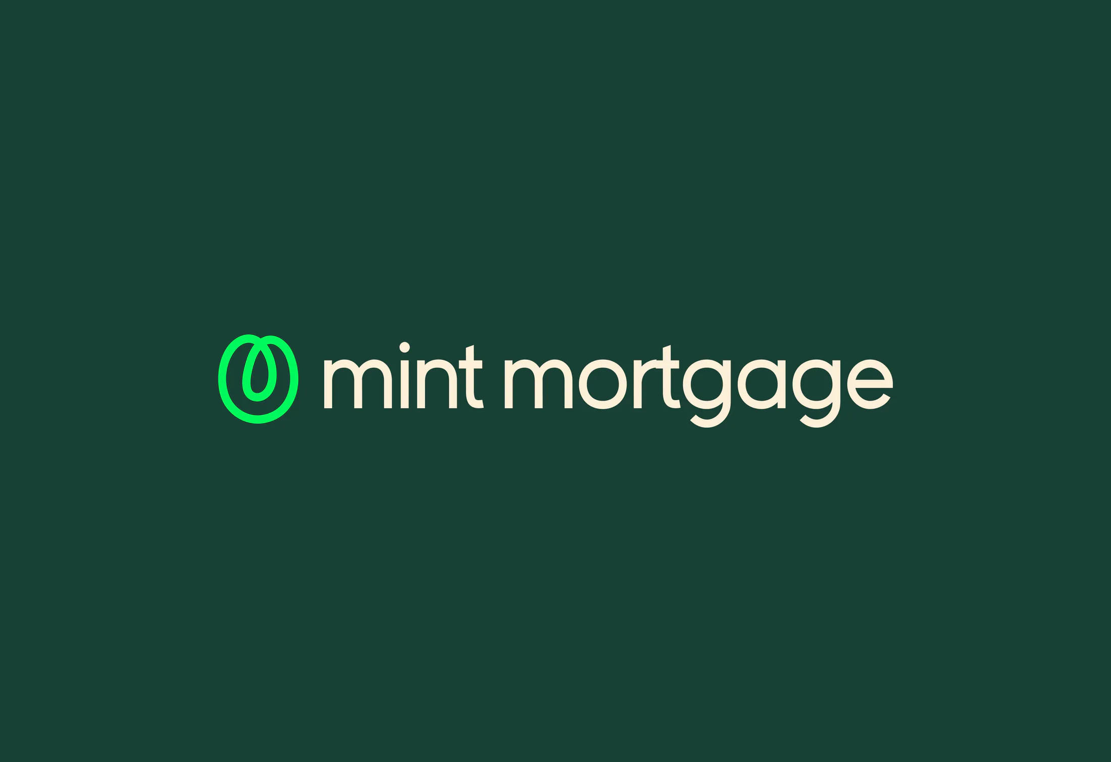 Mint Mortgages wordmark on a dark green background