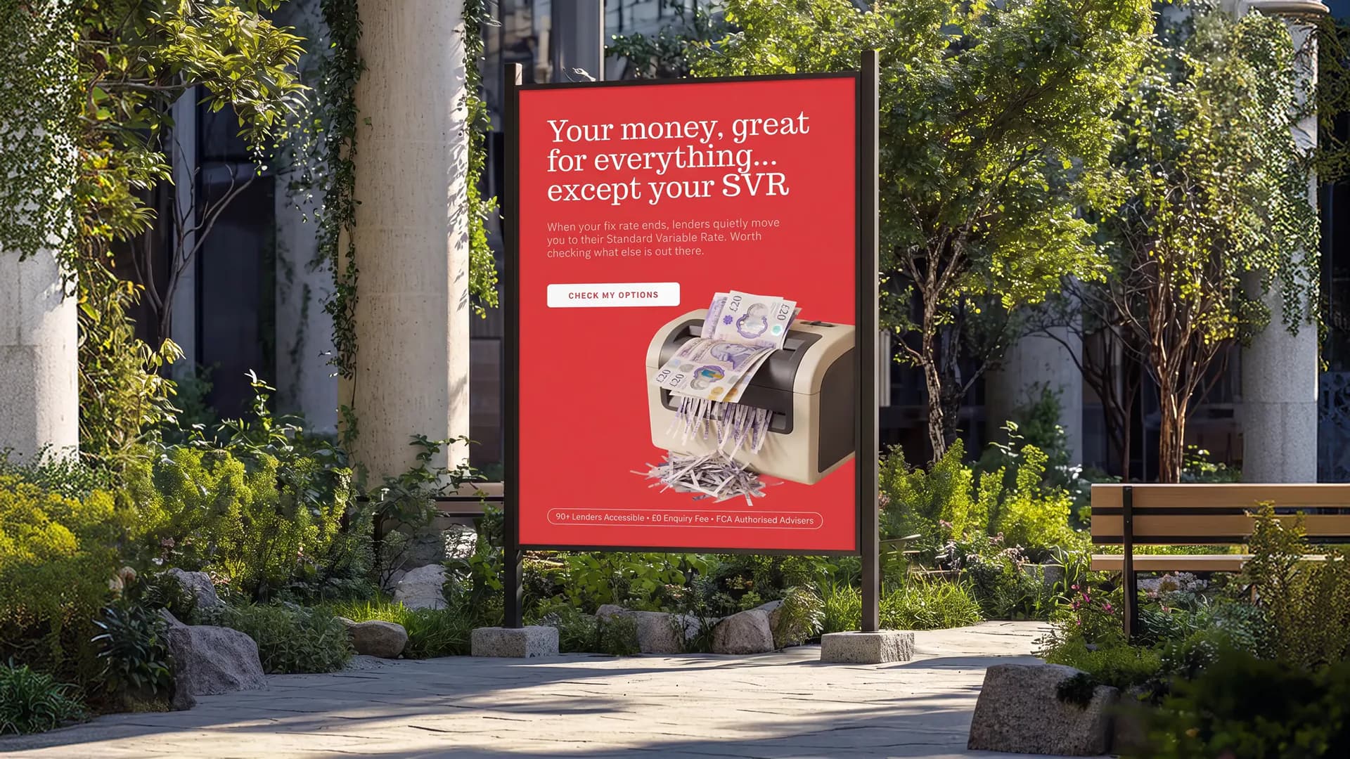 Remigo out-of-home digital screen with the shredder campaign