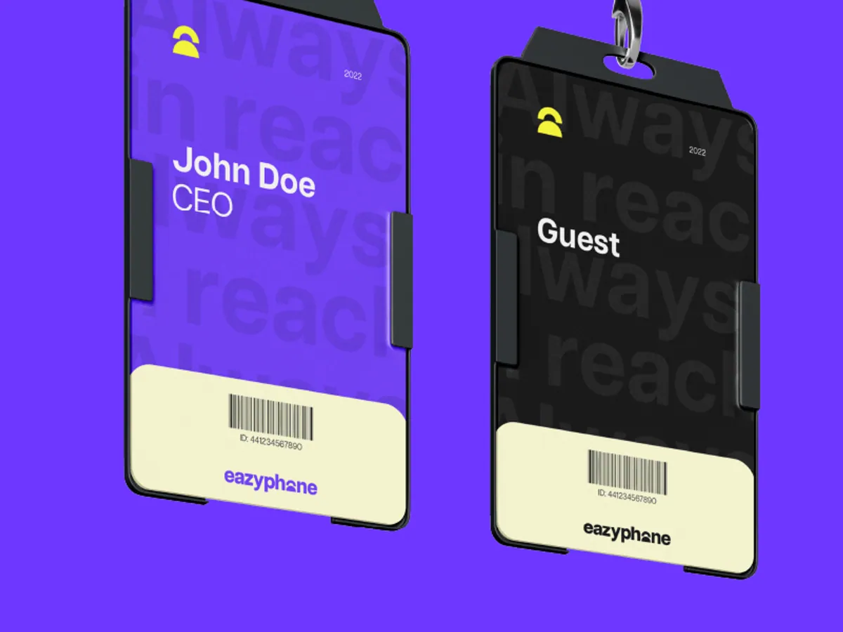 EazyPhone branded lanyards and staff collateral